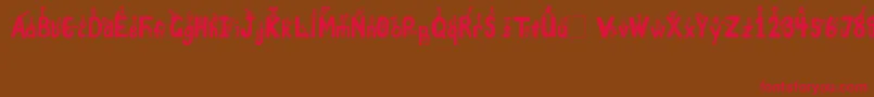 GirlsNBoys Font – Red Fonts on Brown Background
