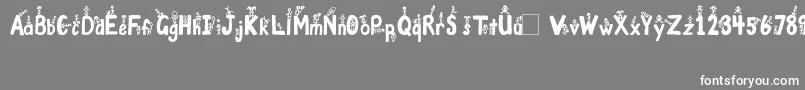 GirlsNBoys Font – White Fonts on Gray Background