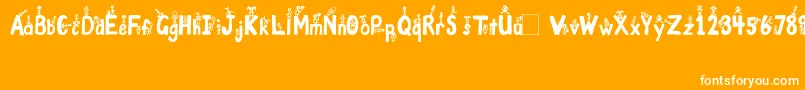 GirlsNBoys Font – White Fonts on Orange Background