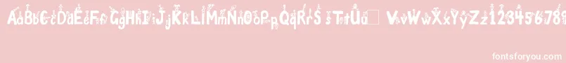 GirlsNBoys Font – White Fonts on Pink Background