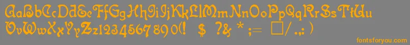 AtlantisMedium Font – Orange Fonts on Gray Background