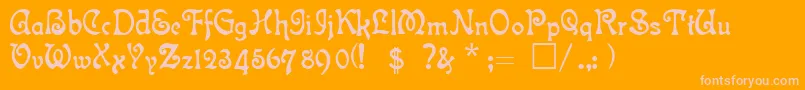 AtlantisMedium Font – Pink Fonts on Orange Background