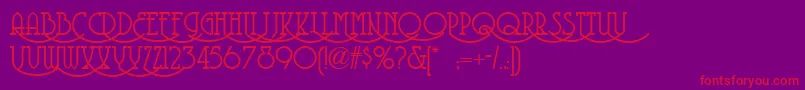 Coventry ffy Font – Red Fonts on Purple Background