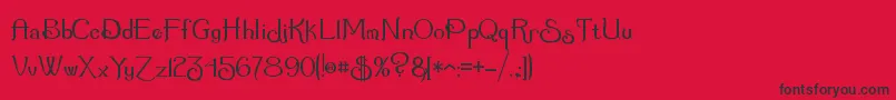 Summerti Font – Black Fonts on Red Background