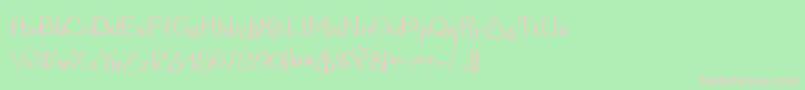 Summerti Font – Pink Fonts on Green Background