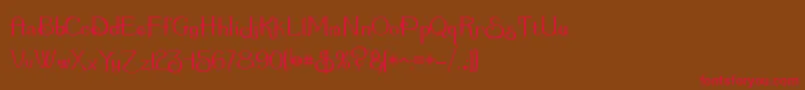 Summerti Font – Red Fonts on Brown Background