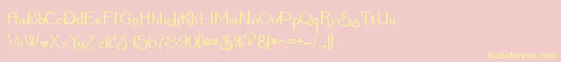 Summerti Font – Yellow Fonts on Pink Background