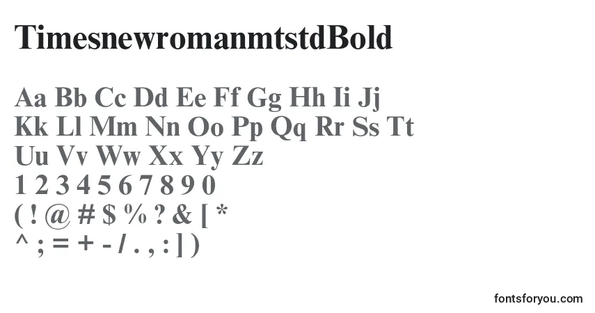 Schriftart TimesnewromanmtstdBold – Alphabet, Zahlen, spezielle Symbole