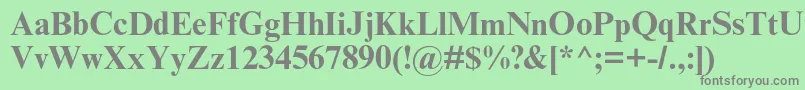 フォントTimesnewromanmtstdBold – 緑の背景に灰色の文字