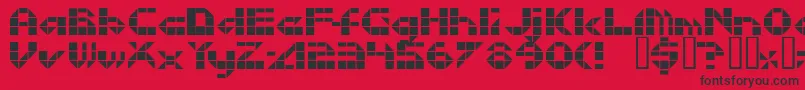 Litebrite Font – Black Fonts on Red Background
