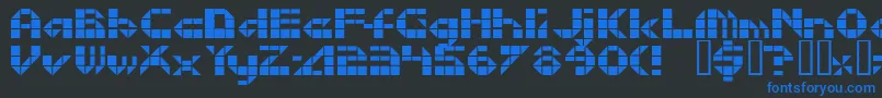 Litebrite Font – Blue Fonts on Black Background