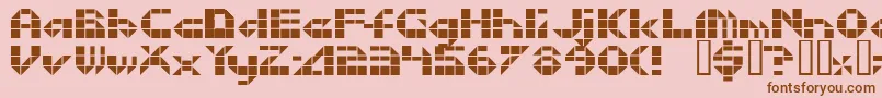Litebrite Font – Brown Fonts on Pink Background