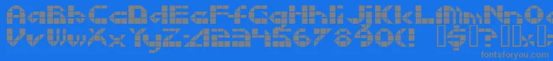 Litebrite Font – Gray Fonts on Blue Background