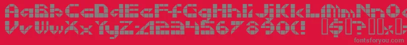 フォントLitebrite – 赤い背景に灰色の文字