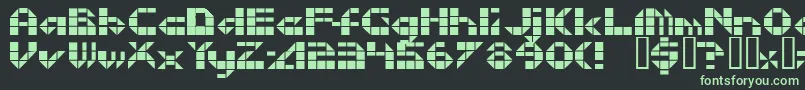Litebrite-fontti – vihreät fontit mustalla taustalla