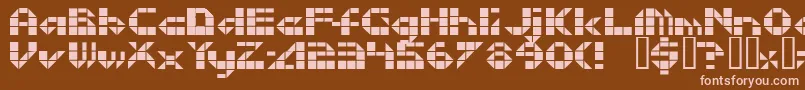 Litebrite Font – Pink Fonts on Brown Background
