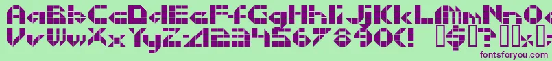 Litebrite Font – Purple Fonts on Green Background