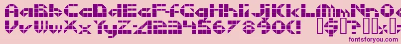 Litebrite Font – Purple Fonts on Pink Background