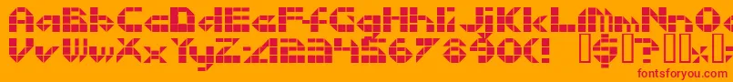 Litebrite Font – Red Fonts on Orange Background