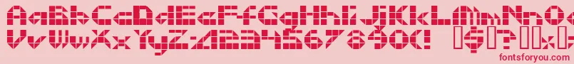 フォントLitebrite – ピンクの背景に赤い文字