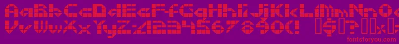 フォントLitebrite – 紫の背景に赤い文字