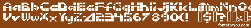 Litebrite-fontti – valkoiset fontit ruskealla taustalla