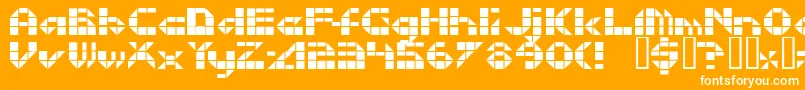 Litebrite Font – White Fonts on Orange Background