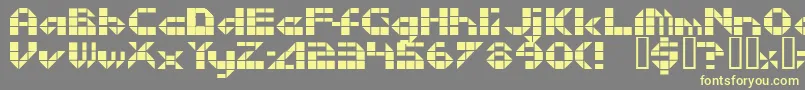 Litebrite Font – Yellow Fonts on Gray Background