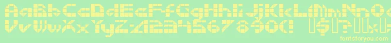 Litebrite Font – Yellow Fonts on Green Background