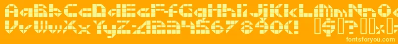 Litebrite Font – Yellow Fonts on Orange Background