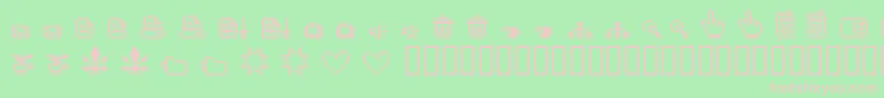 SpaiderSimbol Font – Pink Fonts on Green Background