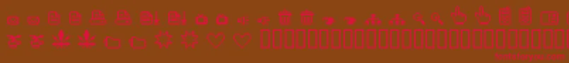 SpaiderSimbol Font – Red Fonts on Brown Background