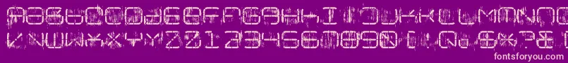 NolicenseR2014Eroded Font – Pink Fonts on Purple Background