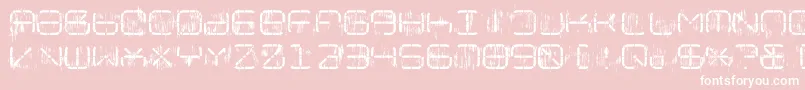 NolicenseR2014Eroded Font – White Fonts on Pink Background