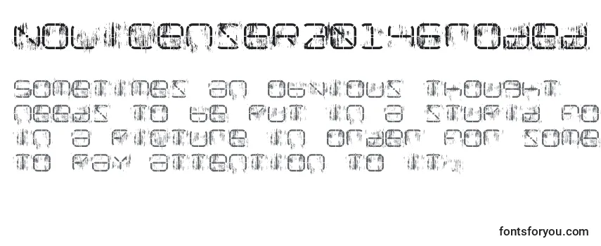 Обзор шрифта NolicenseR2014Eroded