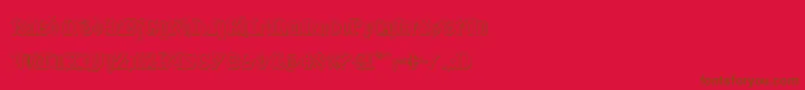 Westdelphia3D Font – Brown Fonts on Red Background