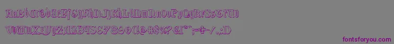 Шрифт Westdelphia3D – фиолетовые шрифты на сером фоне