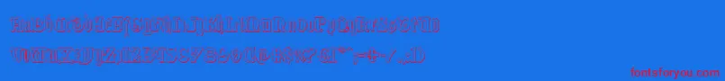 Westdelphia3D Font – Red Fonts on Blue Background