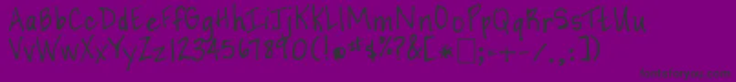 CasualPerfectionist Font – Black Fonts on Purple Background