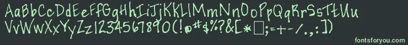 Шрифт CasualPerfectionist – зелёные шрифты на чёрном фоне