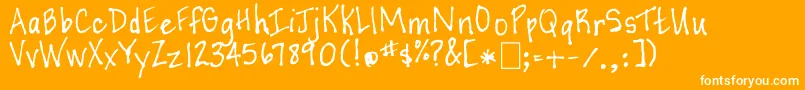 CasualPerfectionist Font – White Fonts on Orange Background