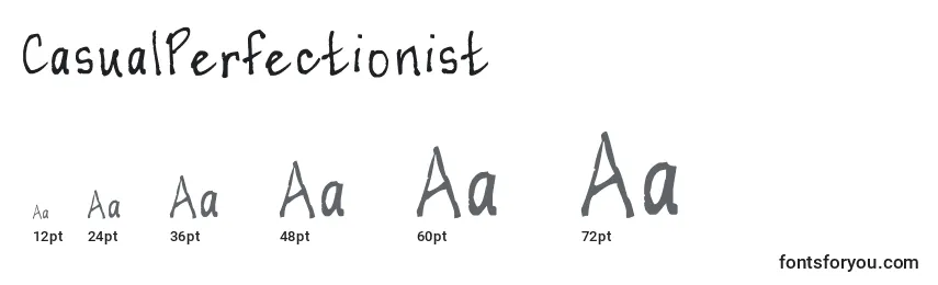 CasualPerfectionist Font Sizes