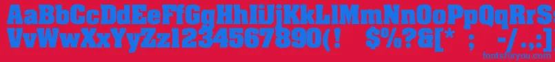 Шрифт AachenBold – синие шрифты на красном фоне