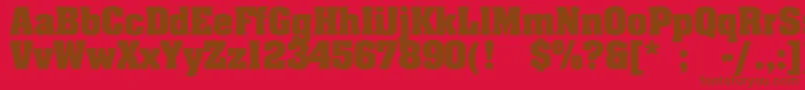 AachenBold Font – Brown Fonts on Red Background