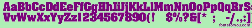 AachenBold Font – Purple Fonts on Green Background