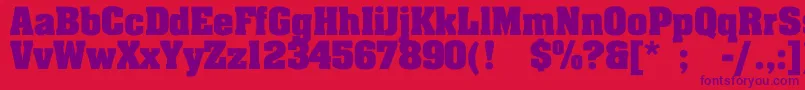 AachenBold Font – Purple Fonts on Red Background