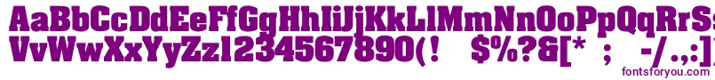 Czcionka AachenBold – fioletowe czcionki