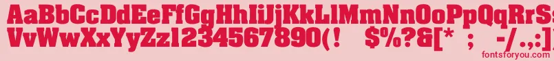 AachenBold Font – Red Fonts on Pink Background