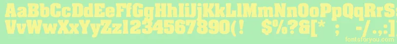 AachenBold Font – Yellow Fonts on Green Background