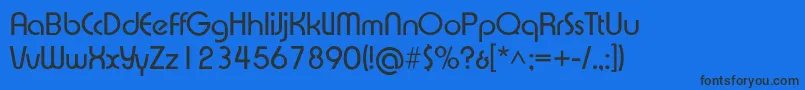 Xpressive Font – Black Fonts on Blue Background